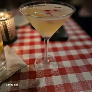 Raspberry lemon martini