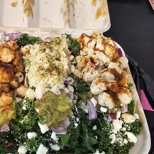 Tacos! (From left to right) shrimp, crab, and chicken