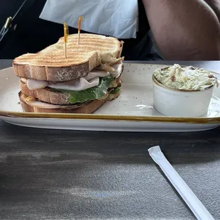 Turkey club and Potato Salad