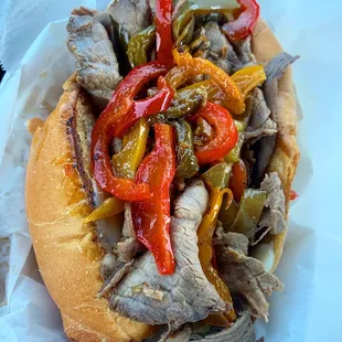 Chicago Style Italian Beef Sandwich