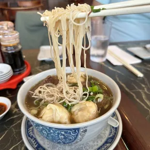 Brisket &amp; wonton soup