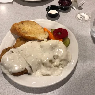 Chicken fried steak and mashed taters