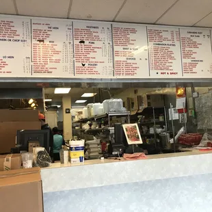 The menu that greets you when you walk in.