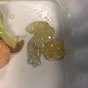 This was in my lunch special.... I was every upset and they didn&apos;t even care they just wanted their food back. So gross