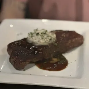 Steak, can&apos;t remember which one. Super yummy though!