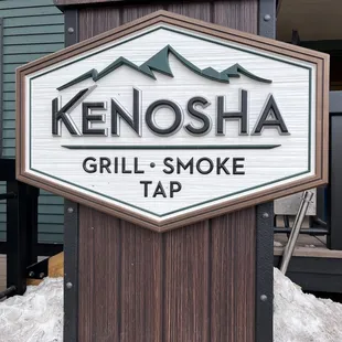 a sign for a restaurant