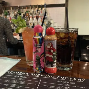 Blotters, JD/Diet, and a unit red drink from the tap