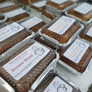 a variety of baked goods