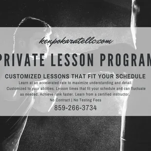 Customized lessons that fit your schedule - 859-266-3734