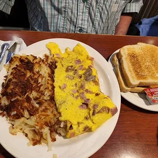 Meat lovers omelette