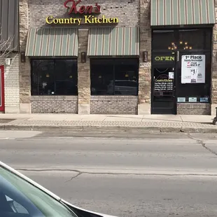 Across from banquet hall.