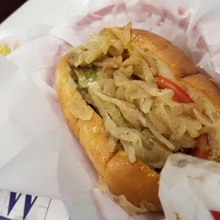 jumbo vegan hot dog