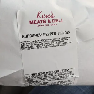 Burgundy Steak Sirloin