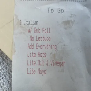 Kitchen help apparently can't read.