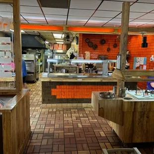 the inside of a restaurant