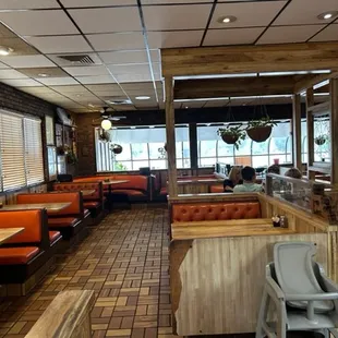 the inside of a restaurant