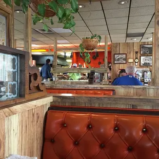 Salad and pizza buffet area