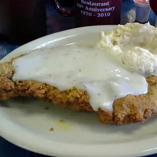 The chicken-fried steak may not be much to look at, but it's one of the best I've ever had.