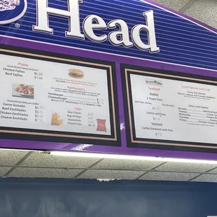 Menu as of December 17, 2022