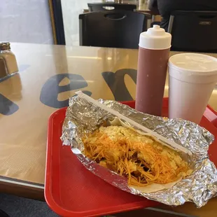 Bacon egg and cheese breakfast tacos