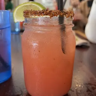 Spicy strawberry Italian soda