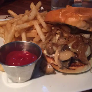 MUSHROOM SWISS BURGER