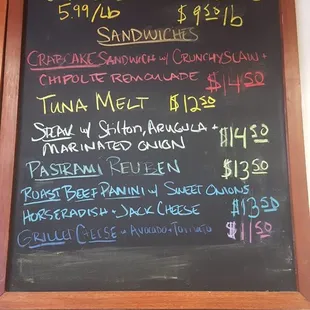 Hot sandwich/panini options