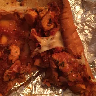 &quot;Chicken parmesan sub&quot; without the chicken parmesan.