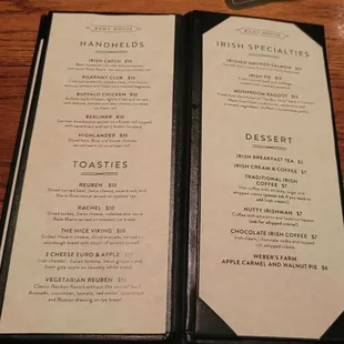 the menu