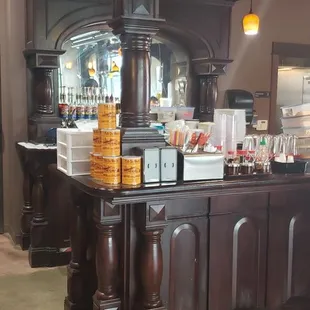 a bar in a restaurant