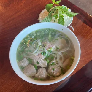 Beef Pho with Only Steak and Meatballs