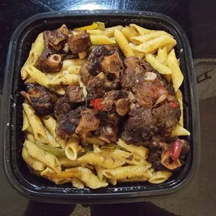 Rasta Pasta and oxtails.