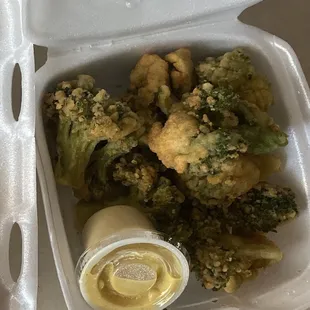 Fried broccoli, August 2020