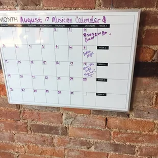 Music calendar