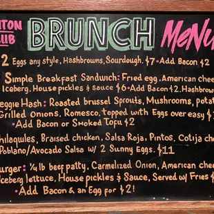 KENTON CLUB BRUNCH! 
Served Saturday and Sunday mornings
 11-2PM