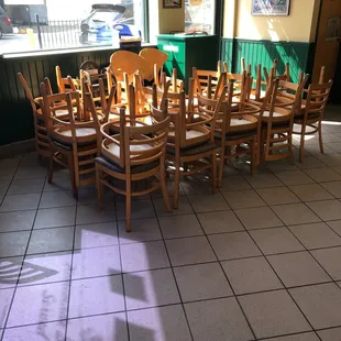 Cleared away a lot of the chairs during the pandemic