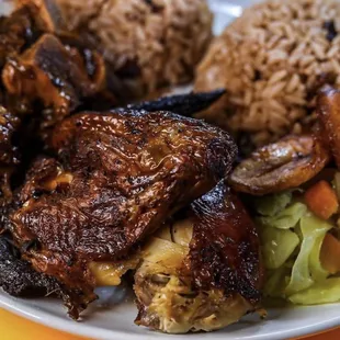 Jerk bbq half chicken