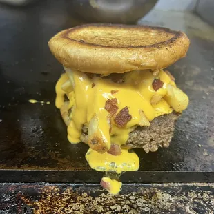 Double jerk burger