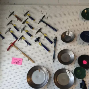 Picks &amp; gold pans...ready to go find stones &amp; gold?!