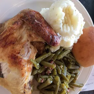Roast chicken plate at the Artisan Cafe.