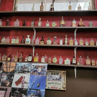 a wall of liquor bottles