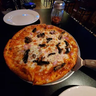 10" Cheese, Mushroom, and Onion Pizza