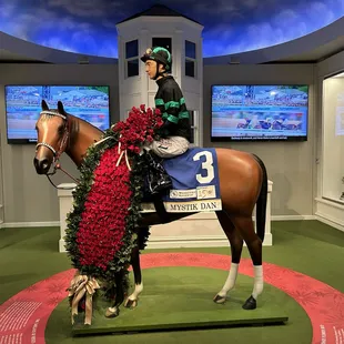 Museum begins with a small exhibit for the year's Derby winner.  Mystik Dan  , 2024