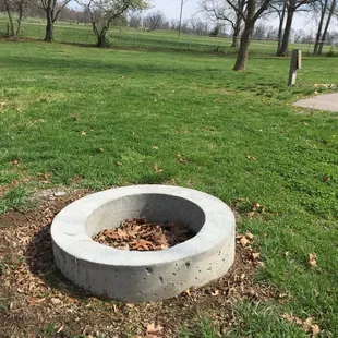 Some sites have new concrete fire pits