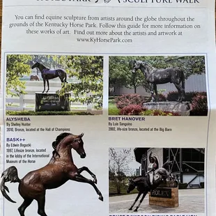 Cover for Equine Sculpture Walk (4 page brochure)