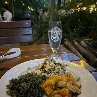 Lentil Salad, Roasted Cauliflower, White bean and beet salad
