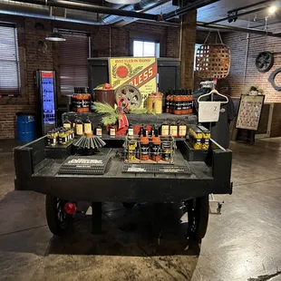 a pick up truck in a warehouse