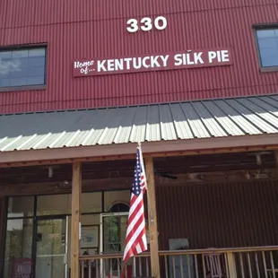 the front of the building