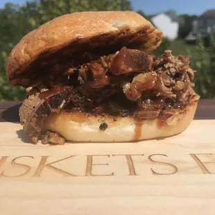 a pulled pork sandwich