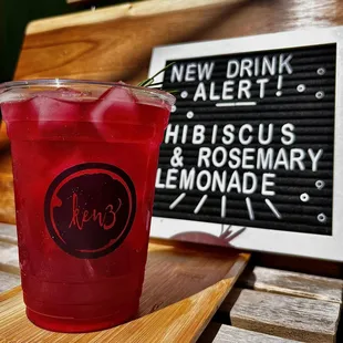 HIbiscus Rosemary Lemonade